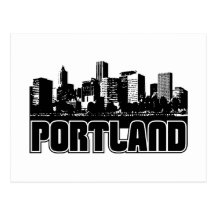 Portland Skyline Postcard