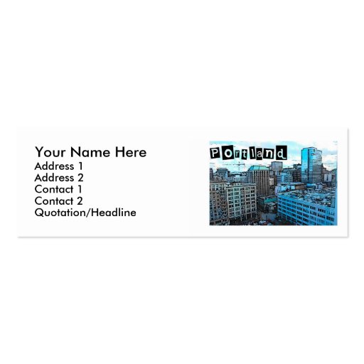 Portland Skyline Profile Card Business Card