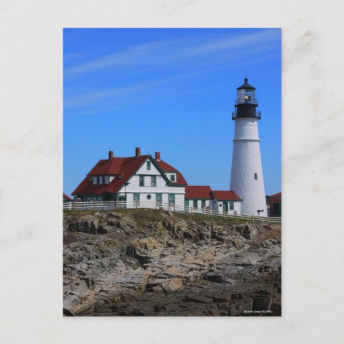 Portlandhead Lighthouse-Vertical Postcard zazzle_postcard