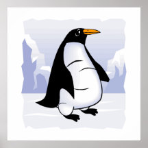 Portly Penguin Poster