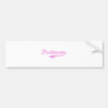 Portman Last Name Classic Style Bumper Stickers
