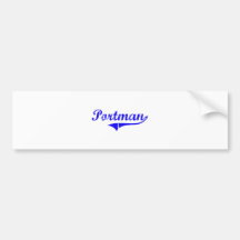 Portman Surname Classic Style Bumper Stickers