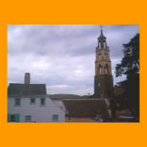 Portmeirion Tower (wider) poster posters by SuzeeQ Portmeirion Tower (wider) poster posters