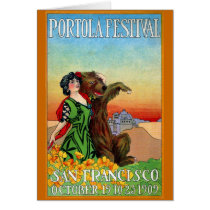 Portola Festival Lady with Bear Cards