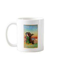 Portola Festival Lady with Bear Mug