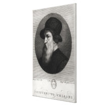 Portrait Benvenuto Cellini  engraved by Gallery Wrapped Canvas