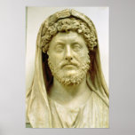 Portrait bust of Marcus Aurelius Posters