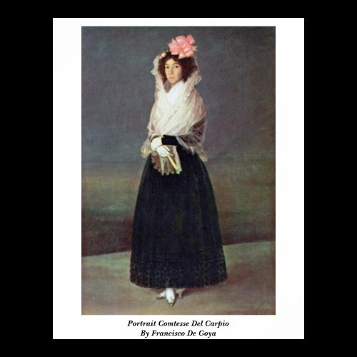 Portrait Comtesse Del Carpio By Francisco De Goya Posters