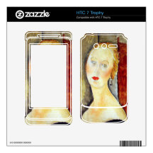 portrait de Germaine Survage by Amedeo Modigliani Decal For HTC 7 Trophy