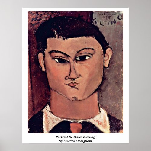 Portrait De Moise Kiesling By Amedeo Modigliani Print