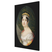 Portrait Miniature of the Empress Josephine (1763- Stretched Canvas Print
