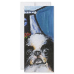 Portrait of a black Japanese chin Custom Rack Cards