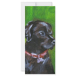 Portrait of a Black Labrador Rack Card Design