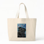Portrait of a Black Pug bags