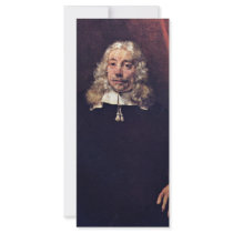 Portrait Of A Blond Man By Rembrandt Harmensz. Van Customized Rack Card