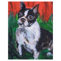 Portrait of a Boston Terrier letterhead