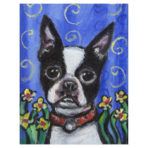 Portrait of a Boston Terrier letterhead