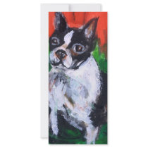 Portrait of a Boston Terrier rack cards by zadajeanne Portrait of a Boston Terrier rack cards