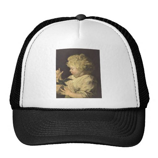 Portrait of a child with bird by Antoon van Dyck Trucker Hats