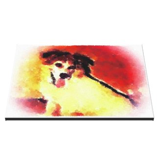 Portrait of a Dog Tiger 3 Canvas Stretched Canvas Print