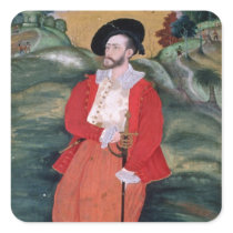 Portrait of a European sailor, c.1590 Square Stickers