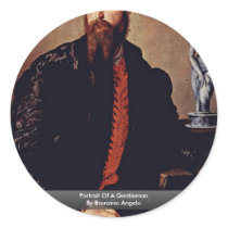 Portrait Of A Gentleman By Bronzino Angelo Sticker