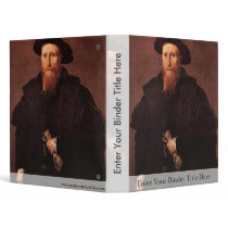 Portrait Of A Gentleman With Gloves By Lotto Loren 3 Ring Binders