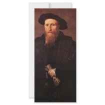 Portrait Of A Gentleman With Gloves By Lotto Loren Rack Card Design