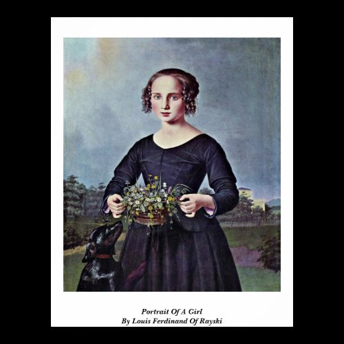 Portrait Of A Girl By Louis Ferdinand Of Rayski Posters