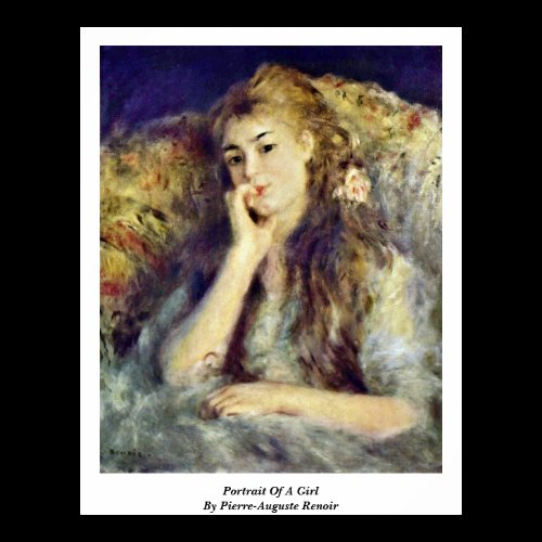 Portrait Of A Girl By Pierre-Auguste Renoir Poster