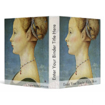 Portrait Of A Girl By Pollaiuolo Piero 3 Ring Binders