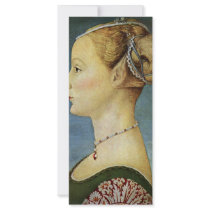 Portrait Of A Girl By Pollaiuolo Piero Personalized Rack Card