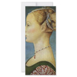Portrait Of A Girl By Pollaiuolo Piero Personalized Rack Card