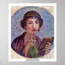 Portrait Of A Girl Tondo Print
