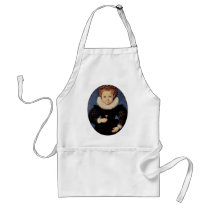 Portrait Of A Girl With Carnation Oval By Oliver D Aprons