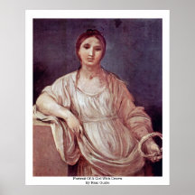 Portrait Of A Girl With Crown By Reni Guido Poster