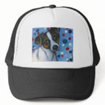 Portrait of a Jack Russell hats