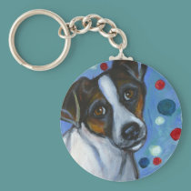 Portrait of a Jack Russell keychains