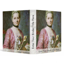 Portrait Of A Lady By Maurice Quentin De La Tour ( Vinyl Binder