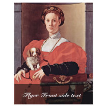 Portrait Of A Lady In Red Dress By Pontormo Jacopo Flyers