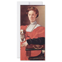 Portrait Of A Lady In Red Dress By Pontormo Jacopo Full Color Rack Card
