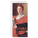 Portrait Of A Lady In Red Dress By Pontormo Jacopo Full Color Rack Card