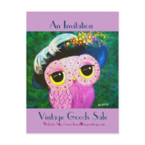 Portrait Of A Lady - Vintage Sale Invitation postcards by udonchow Portrait Of A Lady - Vintage Sale Invitation postcards