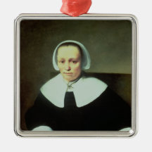 Portrait of a Lady with White Collar and Cuffs Christmas Tree Ornaments