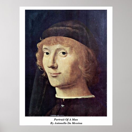 Portrait Of A Man By Antonello Da Messina Print