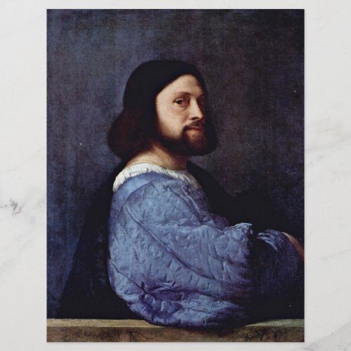 Portrait Of A Man (L'Ariosto) By Tizian Custom Flyer