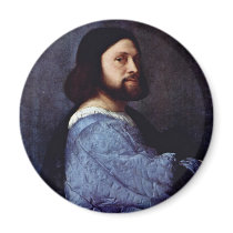 Portrait Of A Man (L'Ariosto) By Tizian Fridge Magnet