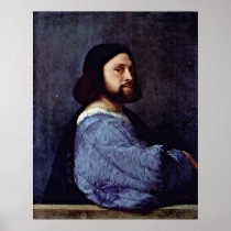 Portrait of a Man (L'Ariosto) by Tiziano Vecelli Posters