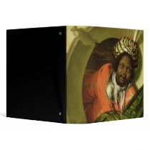 Portrait of a Moor holding a flag at a window Vinyl Binder