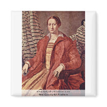 Portrait Of A Noblewoman   By Bronzino Angelo Refrigerator Magnets